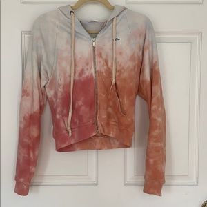 Re/Done Tie Dye Zip Up Hoodie